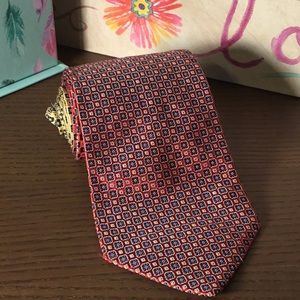 Men’s Tommy Hilfiger Core Neat Tie in Red/Yellow